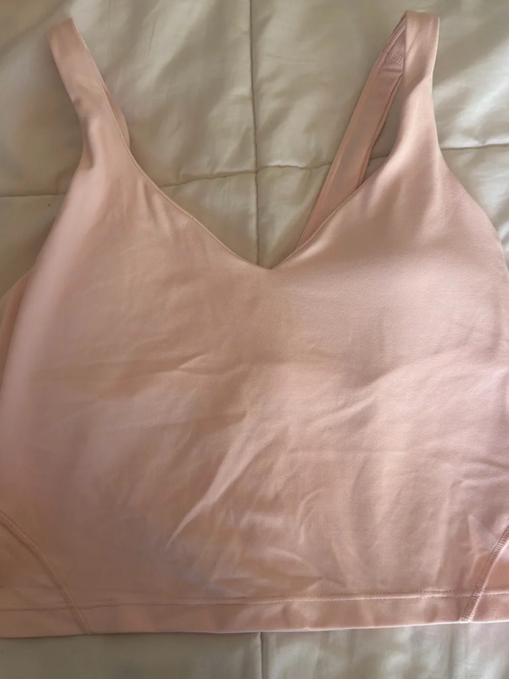 lululemon athletica Soft Pink V-Neck Sports Bralette